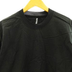 RIPVANWINKLE 21SS レイヤードTシャツ RW-331 カットソー 半袖 切替 スリット ストレッチ ブラック