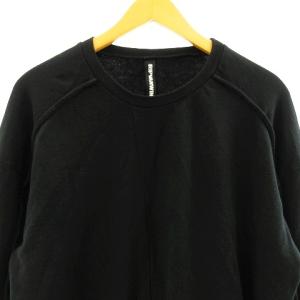 RIPVANWINKLE 21SS シフトトレーナー R+156 アシンメトリー スウェット カットソー 長袖 コットン ブラック 6 XL相当 STK