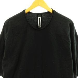 RIPVANWINKLE r バックプリント ドロップショルダーカットソー R+007 Tシャツ 半袖 ブラック