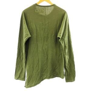 RIPVANWINKLE r ドロップショルダー アシンメトリー Tシャツ r16B-02 カットソー 長袖 グリーン