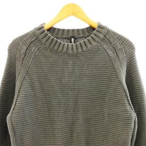 RIPVANWINKLE 19SS 3GG リバーニット RW-105 セーター カットソー 長袖 クルーネック コットン グレー 5 L相当 STK