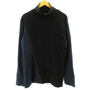 19AW シフトタートル RB-102 ニット セーター 切替 カットソー 長袖 ストレッチ コットン ブラック ネイビー