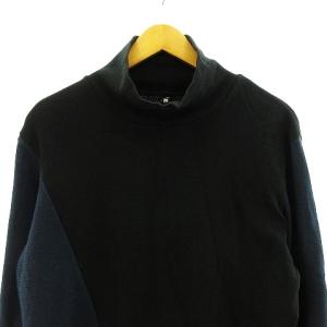 RIPVANWINKLE 19AW シフトタートル RB-102 ニット セーター 切替 カットソー 長袖 ストレッチ コットン ブラック ネイビー