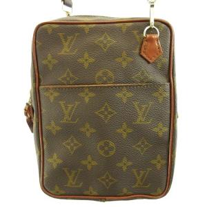 LOUIS VUITTON M3552 モノグラム キャンバス 旧型ダヌーブ ショルダーバッグ ゴールド金具 ブラウン