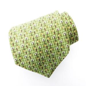 シルクネクタイ ワイドタイ 総柄 グリーン
