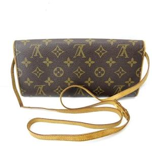 LOUIS VUITTON ポシェットツインGM モノグラム M51852 ショルダーバッグ ブラウン