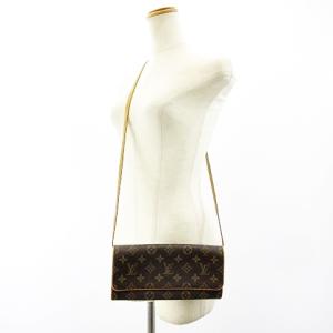 LOUIS VUITTON ポシェットツインGM モノグラム M51852 ショルダーバッグ ブラウン