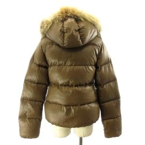 DUVETICA Adhara アダラ ダウンジャケット ナイロン フィンラクーンファー 茶 ブラウン 40 約M IBO31