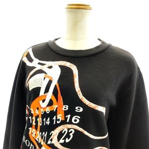 Martin Margiela 1 20AW S29GU0069 スウェット カレンダータグ プリント リブ ブラック