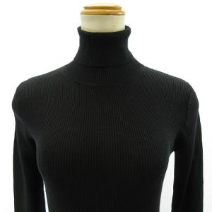 UNITED ARROWS TOKYO シルク100％ タートル ハイネック セーター カットソー ブラック フリーサイズ