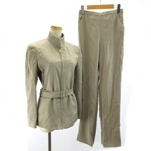 タグ付き 黒タグ セットアップ スタンドカラー ジャケット ブルゾン スラックス パンツ ベージュ