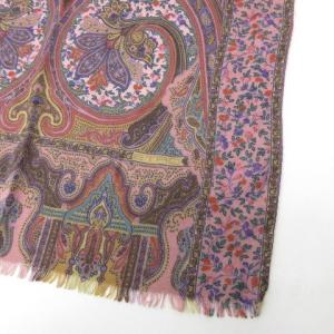 ETRO カシミヤ シルク ペイズリー柄 スカーフ ストール ショール マフラー マルチカラー
