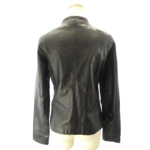 BARNEYS NEW YORK CO-OP コーアップ ライダース シングル レザージャケット ブルゾン ジップ 黒 ブラック S USA製 WY