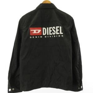 ロゴ コーチジャケット ブルゾン スナップボタン 長袖 ブラック S