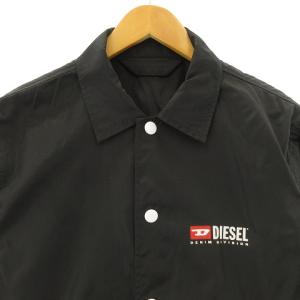 DIESEL ロゴ コーチジャケット ブルゾン スナップボタン 長袖 ブラック S