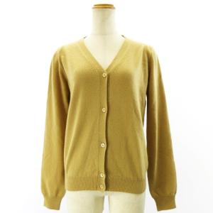 カシミヤ100％ カーディガン ボレロ カットソー 長袖 ベージュ 42 M