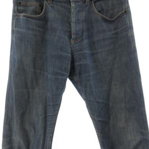 Alexander McQueen デニムパンツ ジーンズ スカルロゴ ボタンフライ インディゴブルー 44 STK