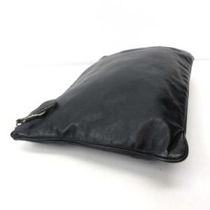 JIL SANDER セカンドバッグ クラッチバッグ レザー ロゴ刻印 黒 ブラック STK