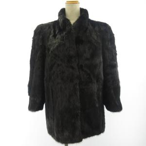 ジョセフィーヌ Josephine 銀サガ 毛皮 ミンク コート ジャケット アウター ブラック 11 M相当 着丈68cm