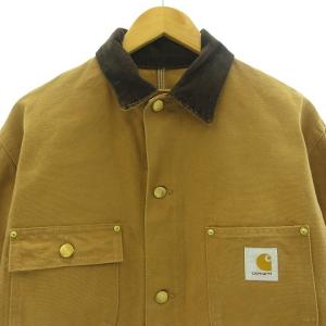 Carhartt ミシガンチョア カバーオール ダック地 ジャケット アウター ベージュ系 ブラウン L相当 EC