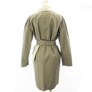 Max Mara 白タグ リバーシブル 切替 トレンチ ラップコート ジャケット アウター ベルト グレー系 ブラック 38 M相当