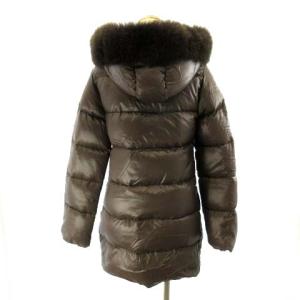 DUVETICA Kappa ダウンコート ナイロン フォックスファー 毛皮 茶 ダークブラウン 40 約M-L