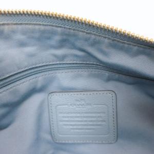 COACH セレスト EW ホーボー ペブルドレザー ショルダーバッグ 2WAY レザー ロゴ ブルー