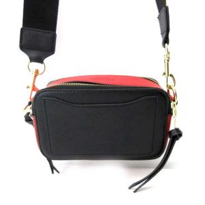 MARC JACOBS スナップショット 2WAY ショルダーバッグ クラッチ ポーチ ダブルJロゴ 黒 レッド ECR17