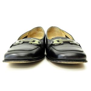 Salvatore Ferragamo ダブルガンチーニ ロゴ金具 パンプス 靴 レザー ブラック ベージュ 5 1