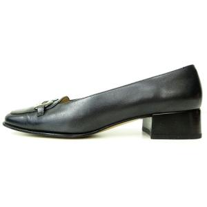 Salvatore Ferragamo ダブルガンチーニ ロゴ金具 パンプス 靴 レザー ブラック ベージュ 5 1