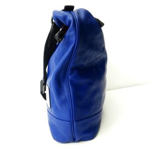 COACH レザー ワンショルダーバッグ 鞄 斜め掛け ロゴ ブルー