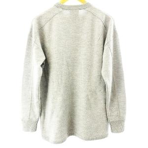 Y-3 21AW ワンポイント ロゴ ニット セーター カットソー 長袖 ウール グレー S