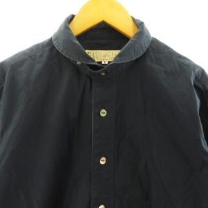 HAVERSACK チンストラップ シャツ ブラウス カットソー 長袖 コットン ネイビー L IBO35