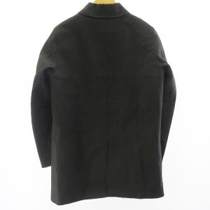 MACKINTOSH ライナー付き ゴム引き ステンカラーコート ジャケット アウター コットン ブラック 36 M相当 IBO35