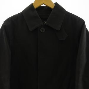 MACKINTOSH ライナー付き ゴム引き ステンカラーコート ジャケット アウター コットン ブラック 36 M相当 IBO35