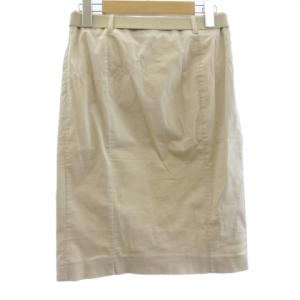 PRADA スカート コットン ストレッチ ベルト付 ベージュ 40 約M