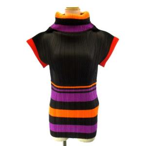 カットソー タートルネック プリーツ PP53-JK612 黒 5 