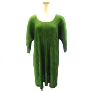 PP11-JT127 プリーツワンピース バルーン 3 緑