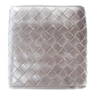 BOTTEGA VENETA イントレチャート 二つ折り財布 ウォレット カードケース レザー ブラウン WY