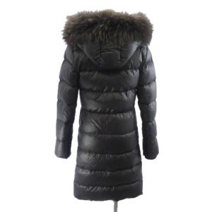 DUVETICA Deneb デネブ ダウンコート ダウンジャケット ロング ラクーンファー 黒 ブラック 38 約S