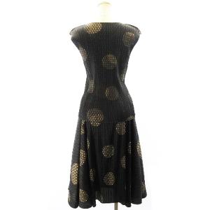 PLEATS PLEASE ISSEY MIYAKE セットアップ カットソー スカート ドット柄 ロング 4 ブラウン系