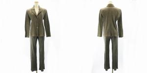 PLEATS PLEASE ISSEY MIYAKE コットン ミックス デニム 転写 セットアップ ジャケット パンツ 2点 セット グレー系 3