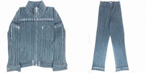 セットアップ デニム 転写 ジャケット パンツ 3 ブルー