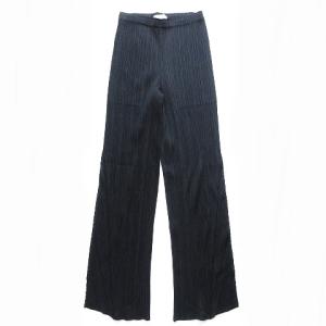 07SS 斜めプリーツパンツ 4 ブラック