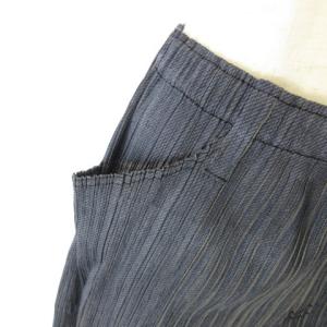 PLEATS PLEASE ISSEY MIYAKE PP13-JF583 ショートパンツ フレア プリーツ 大きいサイズ 5 ダークグレー