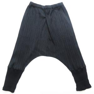 パンツ スラックス 変形 サルエル ワイド 伸縮 5 ネイビー