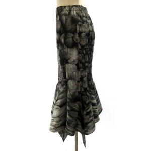 PLEATS PLEASE ISSEY MIYAKE PP63-JG695 06AW プリーツスカート 転写 木の実 3 黒