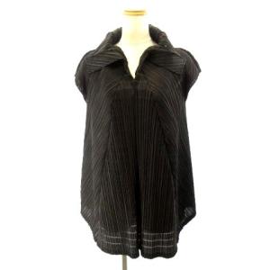 PP01-JT623 フレアブラウス チュニック プリーツ 3 茶