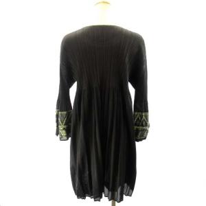 PLEATS PLEASE ISSEY MIYAKE PP21-JT585 ワンピース プリーツ オルテガ柄 3 黒