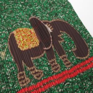 PLEATS PLEASE ISSEY MIYAKE 2006 象 プリント プリーツ 半袖 カットソー マーブル柄 PP63-JK522 緑 3 L